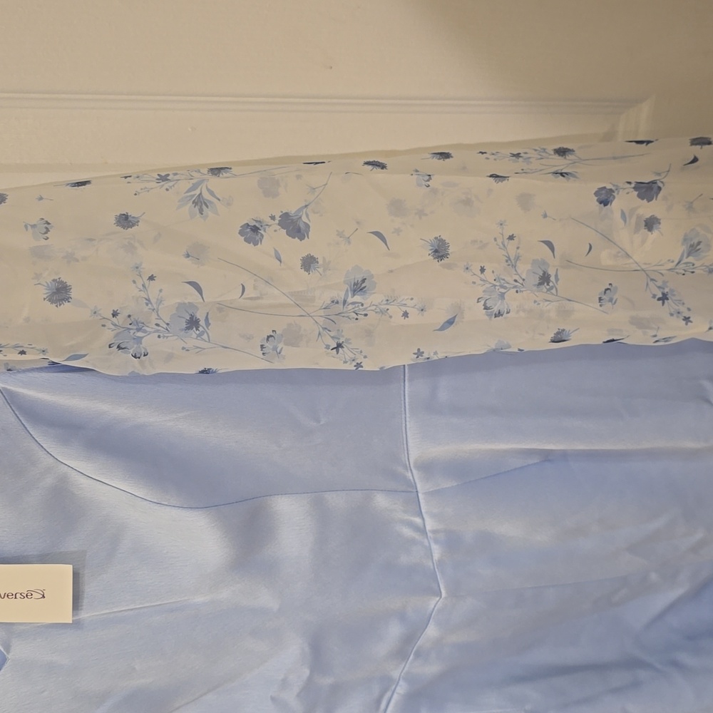 Disney Light Blue Romper with Floral Sleeves - Picture 3 of 5